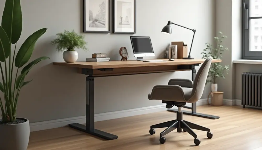 Höhenverstellbarer Schreibtisch Retro: Vintage-Charme trifft auf moderne Ergonomie