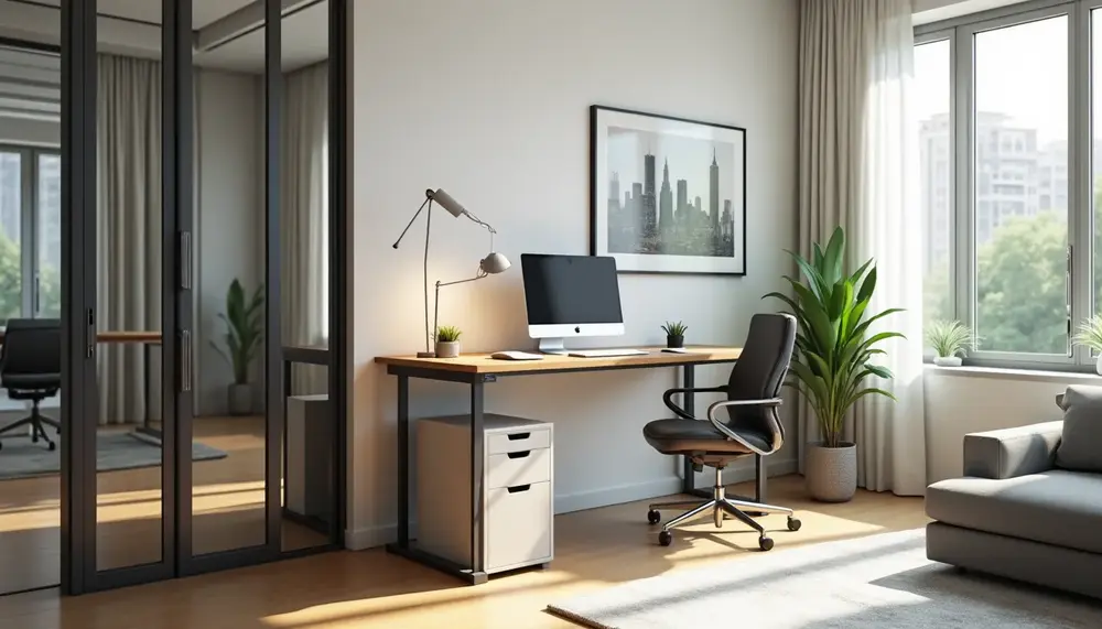 Höhenverstellbarer Schreibtisch schmal: Flexible Workspaces für kleine Büros