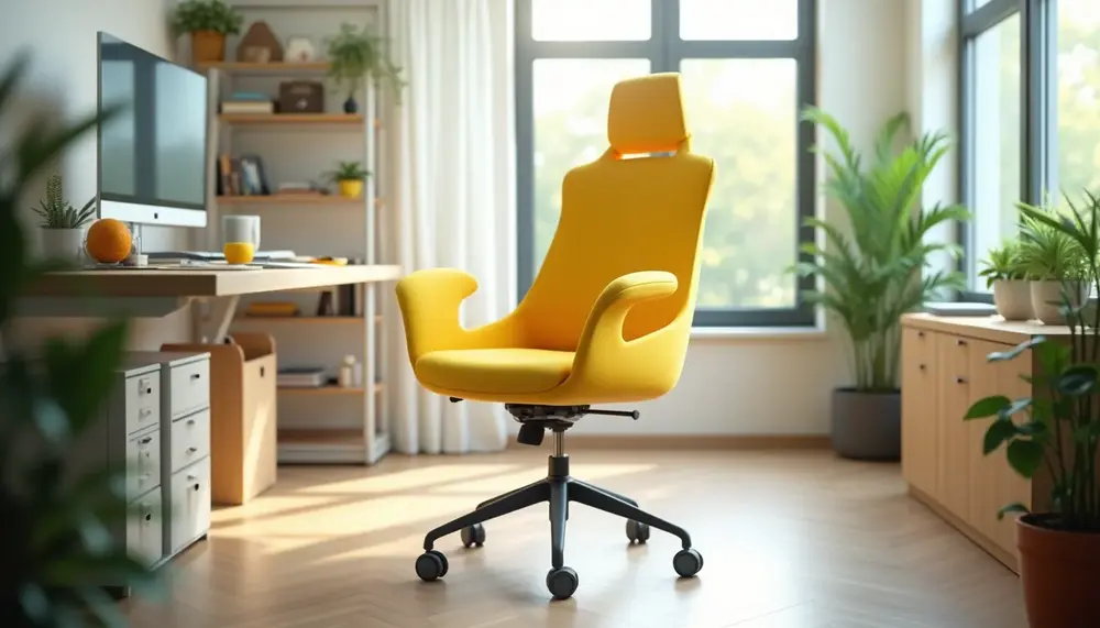 So bringt ein Bürostuhl ergonomisch gelb Farbe und Gesundheit ins Büro